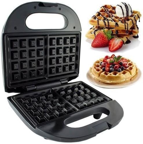 Máquina de fazer galetes Waffles  Sokany 750 W para Waffles Individuais, Batatas Fritas, Chaleiras Keto com Superfícies Antiaderentes e Fáceis de Limpar (SK-114)