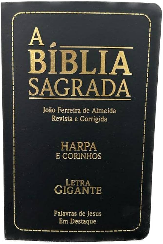 BÍBLIA SAGRADA EVANGELICA - PRETA - HARPA E CORINH