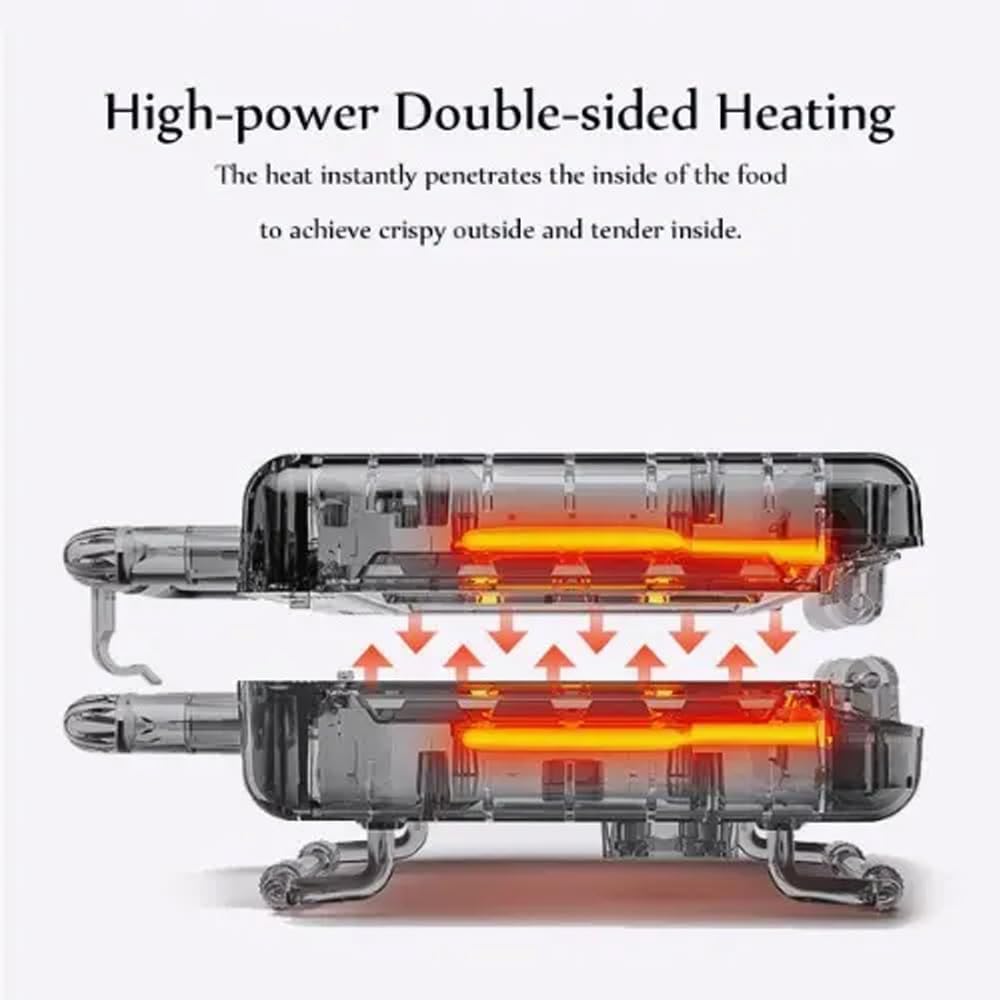 Máquina de fazer galetes Waffles  Sokany 750 W para Waffles Individuais, Batatas Fritas, Chaleiras Keto com Superfícies Antiaderentes e Fáceis de Limpar (SK-114)