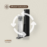 Máquina de Água com Gás Lepresso com Botão de Liberação de Pressão, Carbonatação Eficiente, Portátil & Compacto, Capacidade de 800ML, Design Patenteado, Máquina de Água com Gás, Enchimento de Gás a partir do Botão