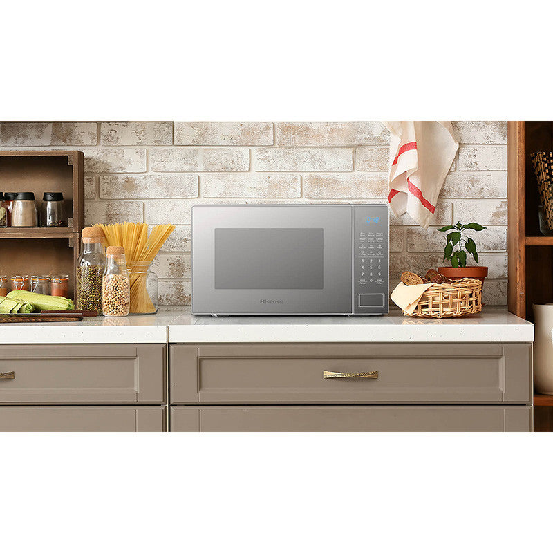 Micro-ondas Hisense 20L Cinza Digital H20MOWS10 – Painel Digital, 700W, 6 Programas Automáticos, Grill
