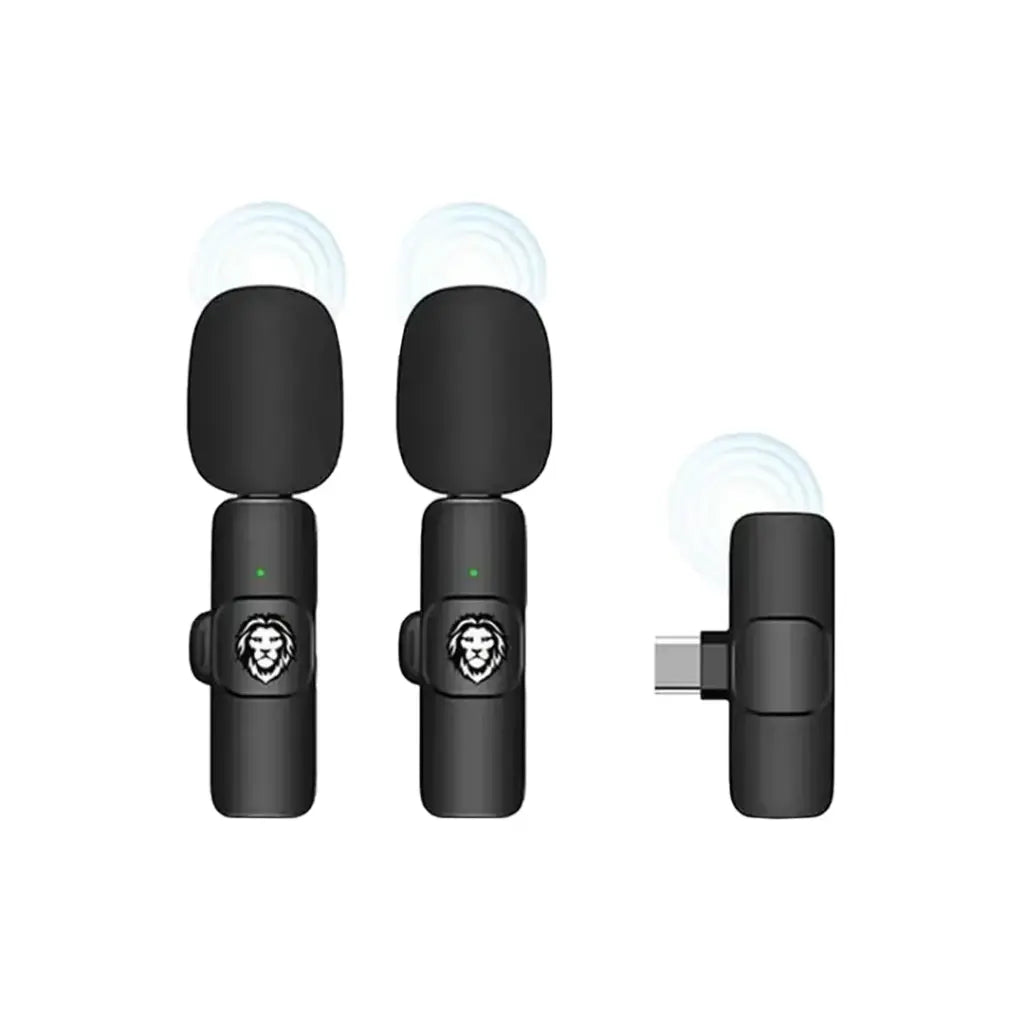 Green Lion Solo Microfone Sem Fio 3 Plugues 60mAh - Preto
