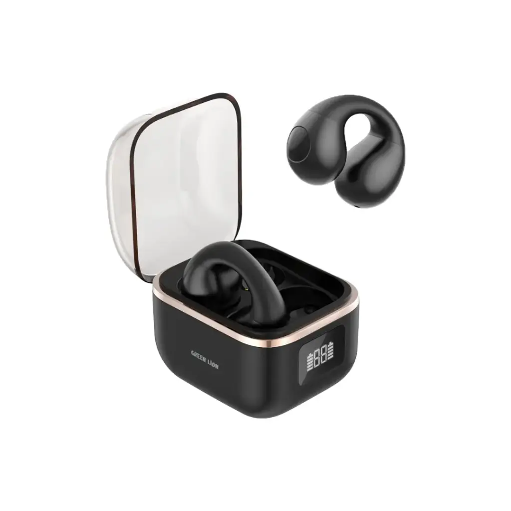 Green Lion Clip-On Wireless Earbuds – Preto