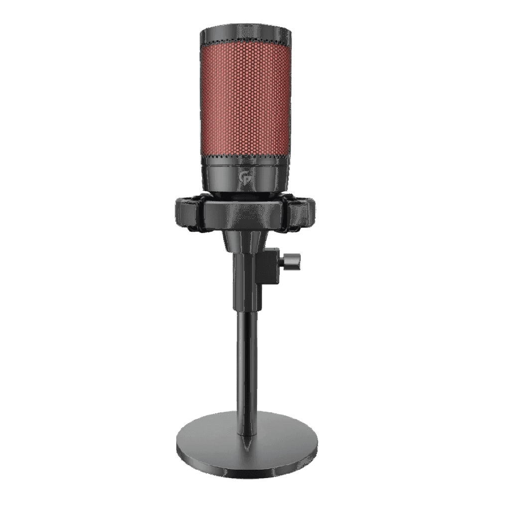 MICROFONE CONDENSADOR RGB PROFISSIONAL PORODO GAMING - PRETO