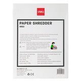 Trituradora de papel  Deli E9903-EU-Triturador (branco)