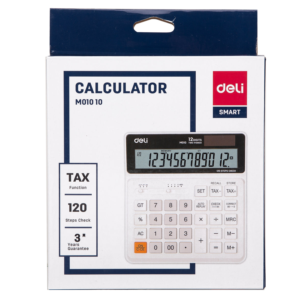 Calculadora de mesa Deli EM01010 (branca)