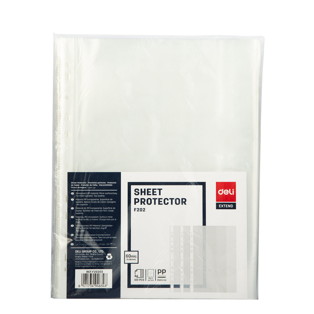 Mica Deli EF20202-11 furos (transparente) 100peças 20bolsa/caixa