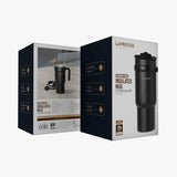 Caneca de Café LePresso com Canudo de Inox 900ml - Preto