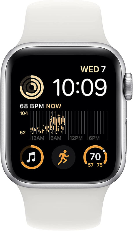 APPLE WATCH SE GPS 40MM PRATEADO C/ PULSEIRA DESPORTIVA BRANCA