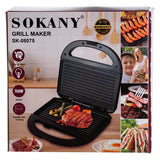 Grelhador de pressão elétrico com revestimento antiaderente 750 W Sokany (121-SK-08075)