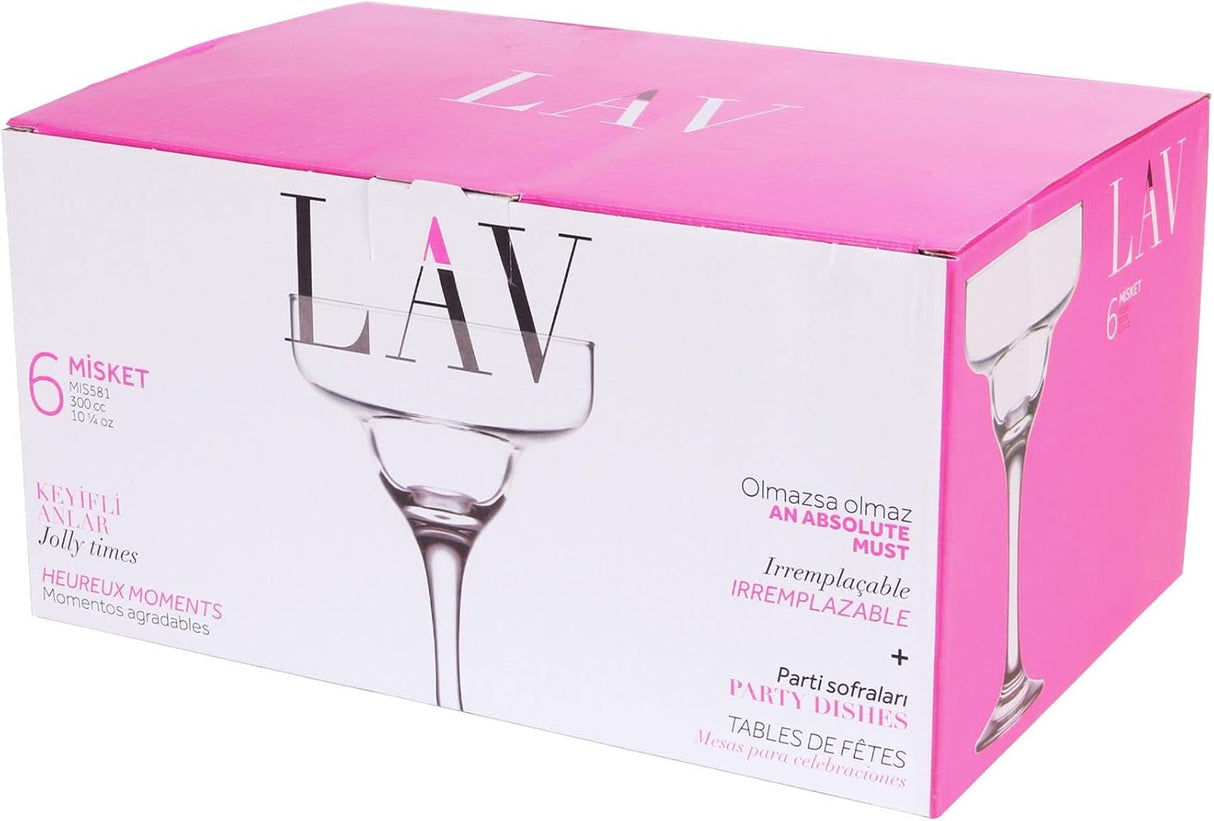 Conjunto de 6 copos de coquetel LAV-MISKET GOBLET 300cc 6PC ST