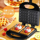 Máquina de fazer galetes Waffles  Sokany 750 W para Waffles Individuais, Batatas Fritas, Chaleiras Keto com Superfícies Antiaderentes e Fáceis de Limpar (SK-114)