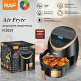 Fritadeira a ar RAF, R.5234B, 5.8L 1700W, preto