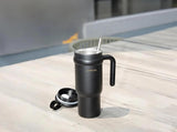 Caneca de Café LePresso com Canudo de Inox 900ml - Preto