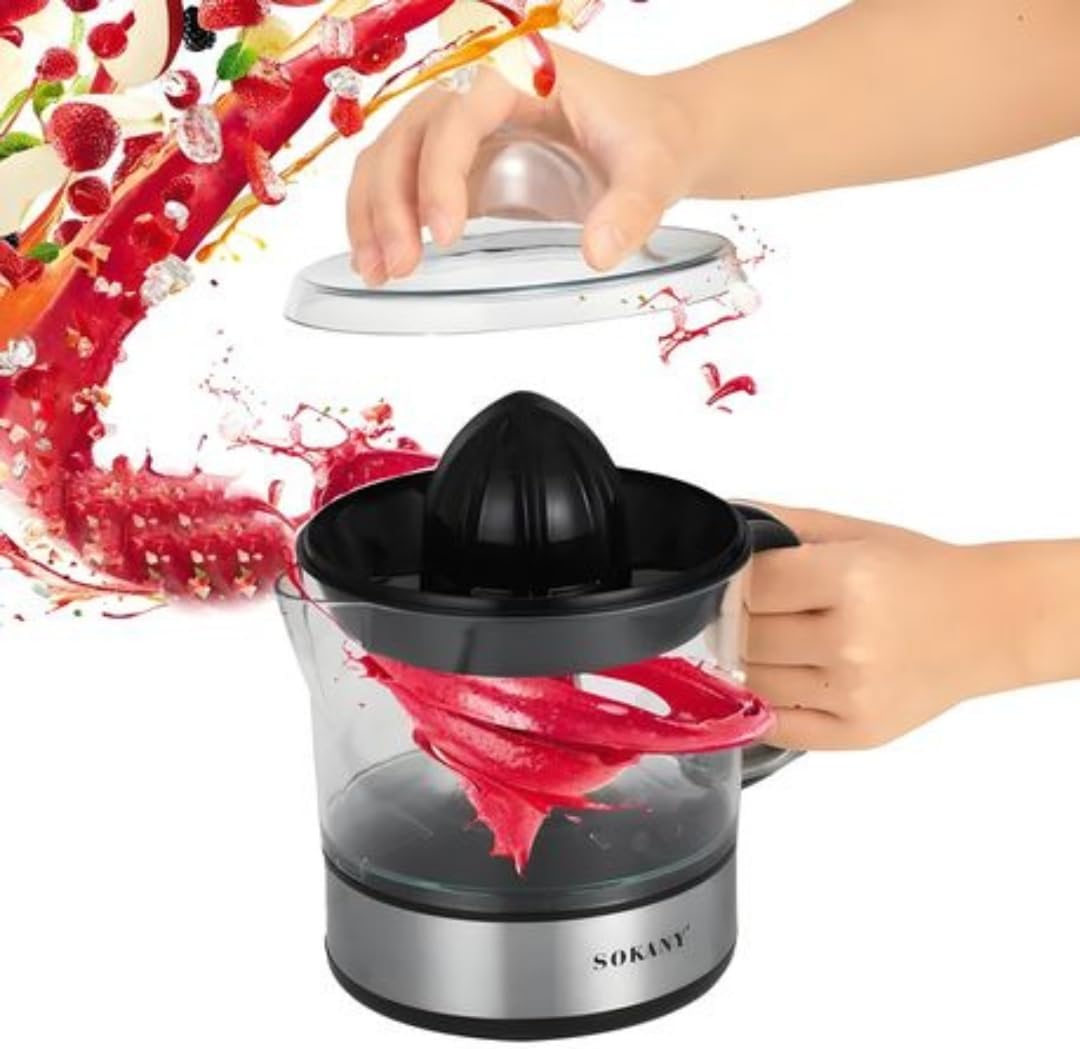 Espremedor de frutas cítricas SOKANY JE-623D com capacidade de 700ml e rotação em duas direções