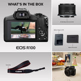 Ft Eos R100 Dig.24.1Mp Rf-S18-45Mm F4.5-6.3 Iss Tm+Memoria+Bolsa Canon