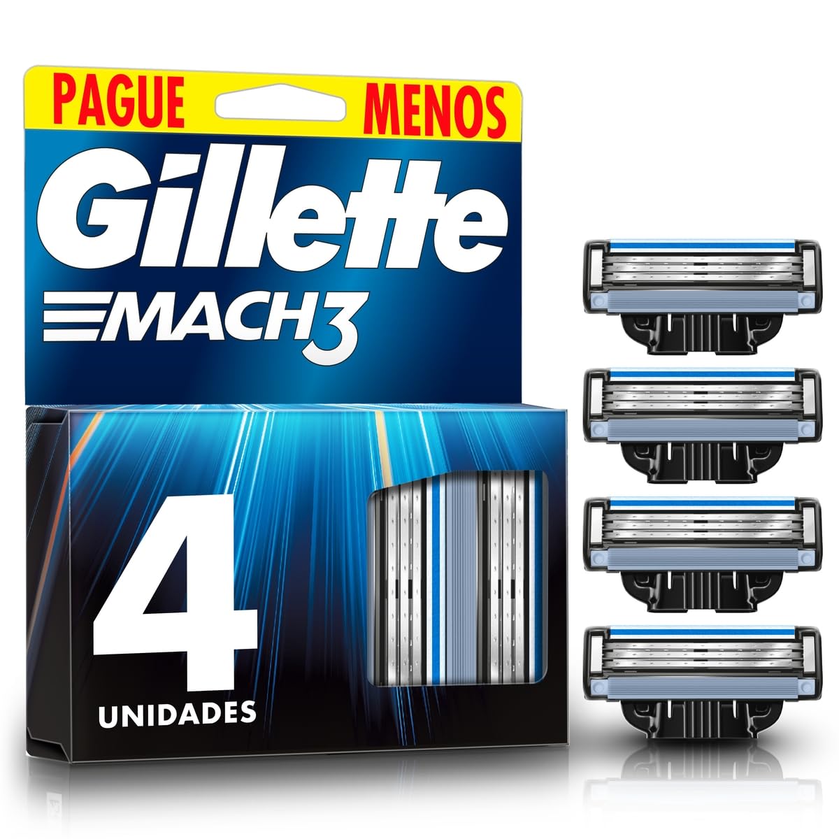 GILLETTE RECARGA MACH3 SPORT C/4
