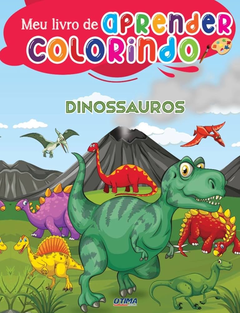MEU LIVRAO DE APRENDER COLORINDO - DINOSSAUROS