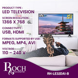 TV LED NORMAL ROCH 32” POLEGADAS Televisão
