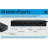 HUB USB-C + CARREGADOR PORT HP P/ 1HDMI/1USB-C/1DP/1RJ45/2USB-A