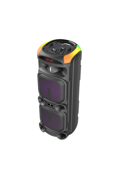 Caixa De Som Bluetooth Karaoke Profissional RGB Leon KTS-1940