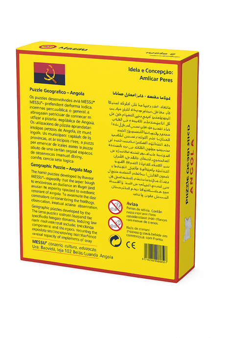 PUZZLE GEOGRÁFICO MAPA DE ANGOLA - 120 PEÇAS