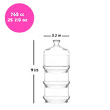 Prato de Doces de Vidro LAV com Tampa de Cúpula, 1 Pcs, 765 cc (25 7/8 oz)