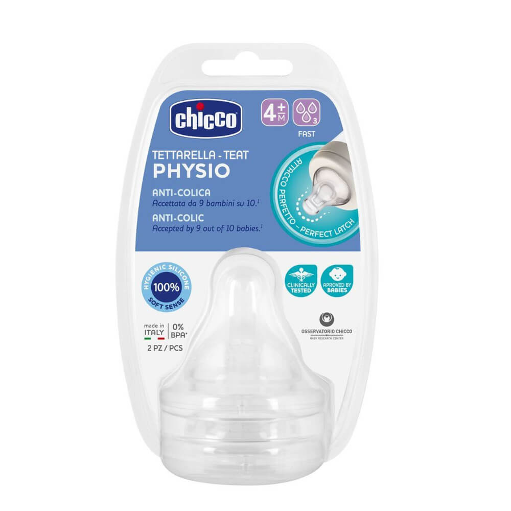 CHICCO TETINA FISIO SILI RAPIDO 4M+ 2UN