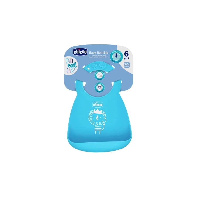 CHICCO BABETE SILICONE AZUL 6M+