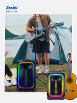 BTS-1786 Alto-falante Bluetooth sem fio com 2 microfones