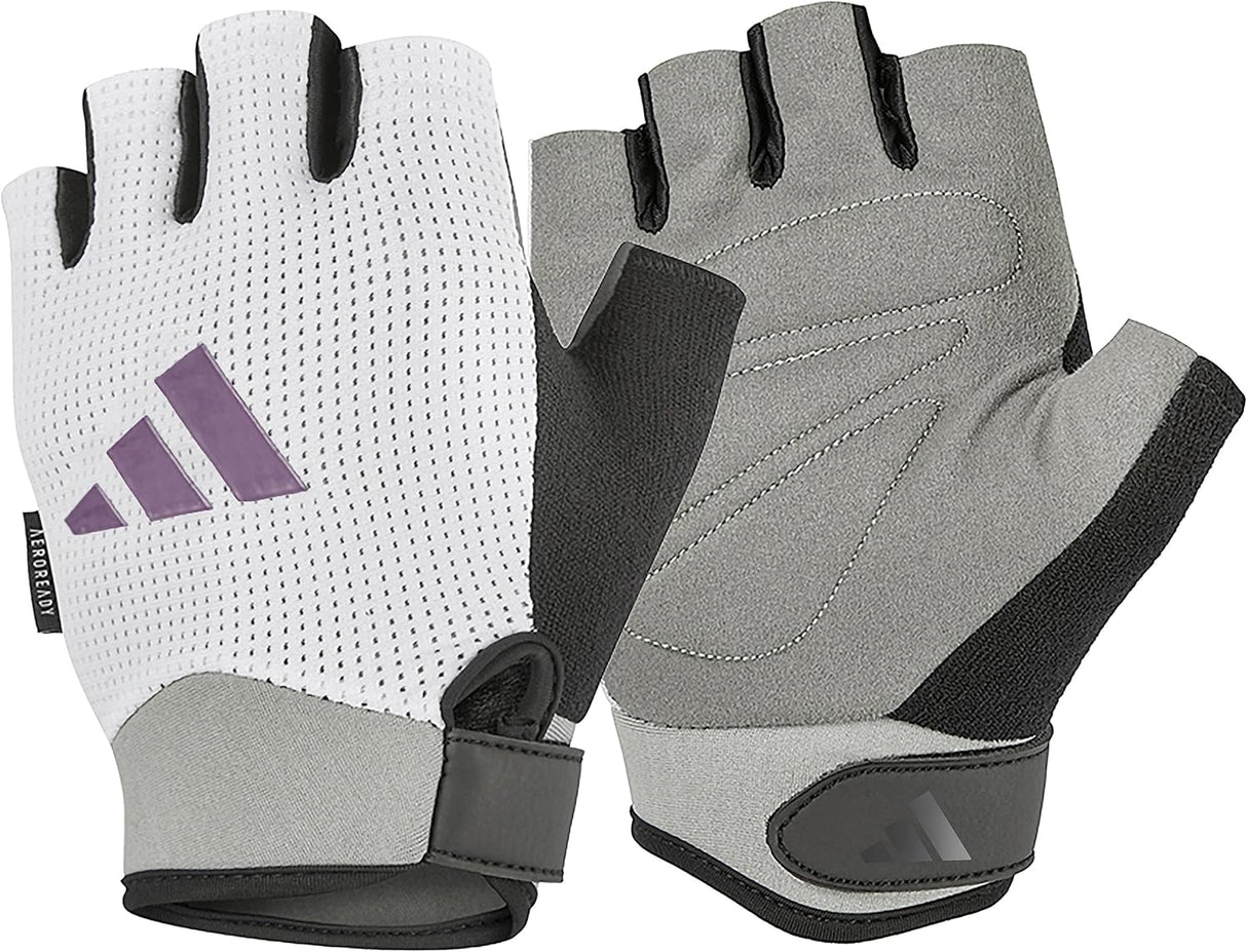 LUVAS DE GINASIO ADIDAS FEMININAS DE DESEMPENHO - BRANCO TAMANHO M