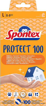 Luvas de vinil Spontex de Protecteção 100 unid., tamanho L