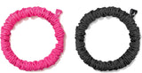 Bandoletes Conjunto de 2 Elásticos de Cabelo Adidas Scrunchies em Preto e Rosa Lúcido
