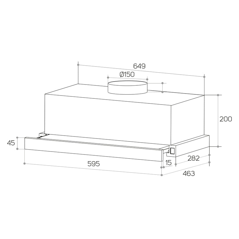 TAURUS- EXAUSTOR GAVETA INOX TS60IXAL