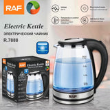 RAF-R.7888 Chaleira Elétrica de Viagem, Chá Café, 2L, Chaleira Portátil de Vidro, 2000W, Pote