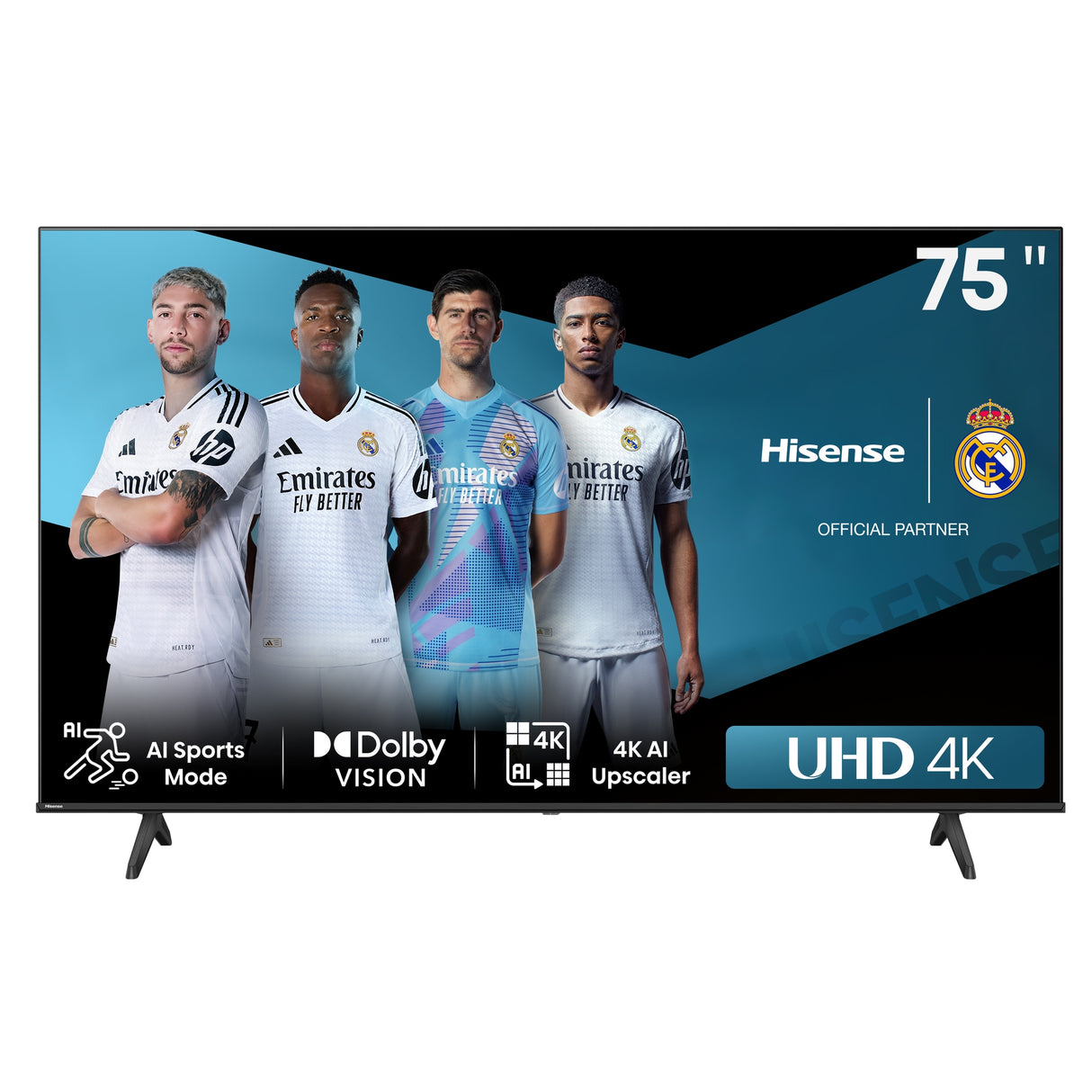 TV Hisense 75” UHD 4K Smart VIDAA – Dolby Vision, HDMI ARC, Wi-Fi – Modelo 75A6N