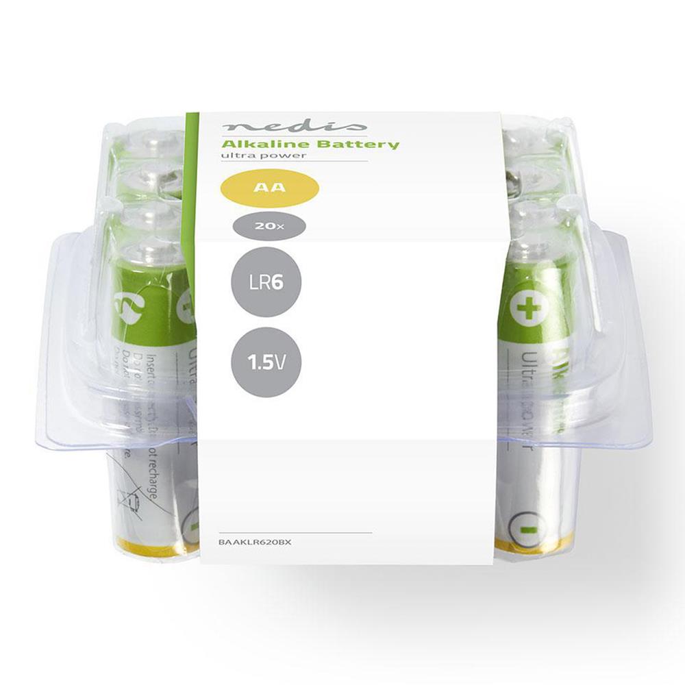 Pilhas  alcalinas  AA 1,5 V | 20unid