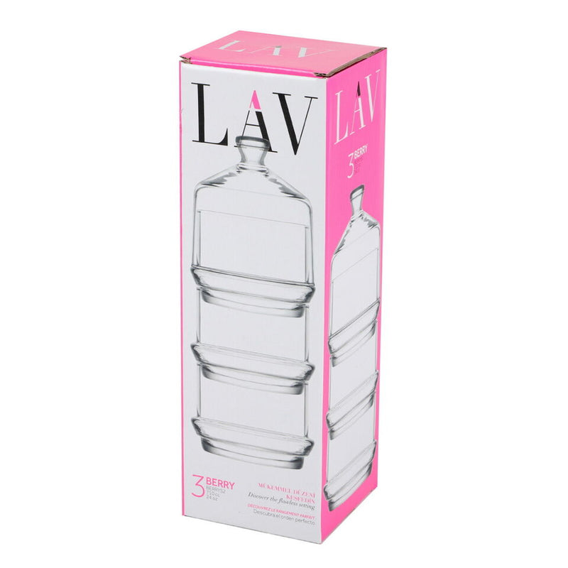 Prato de Doces de Vidro LAV com Tampa de Cúpula, 1 Pcs, 765 cc (25 7/8 oz)