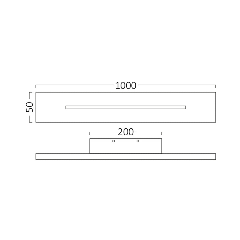 BRY-LEVA-WL1000-30W-RCT-BLC-3000K-WALL LIGHT