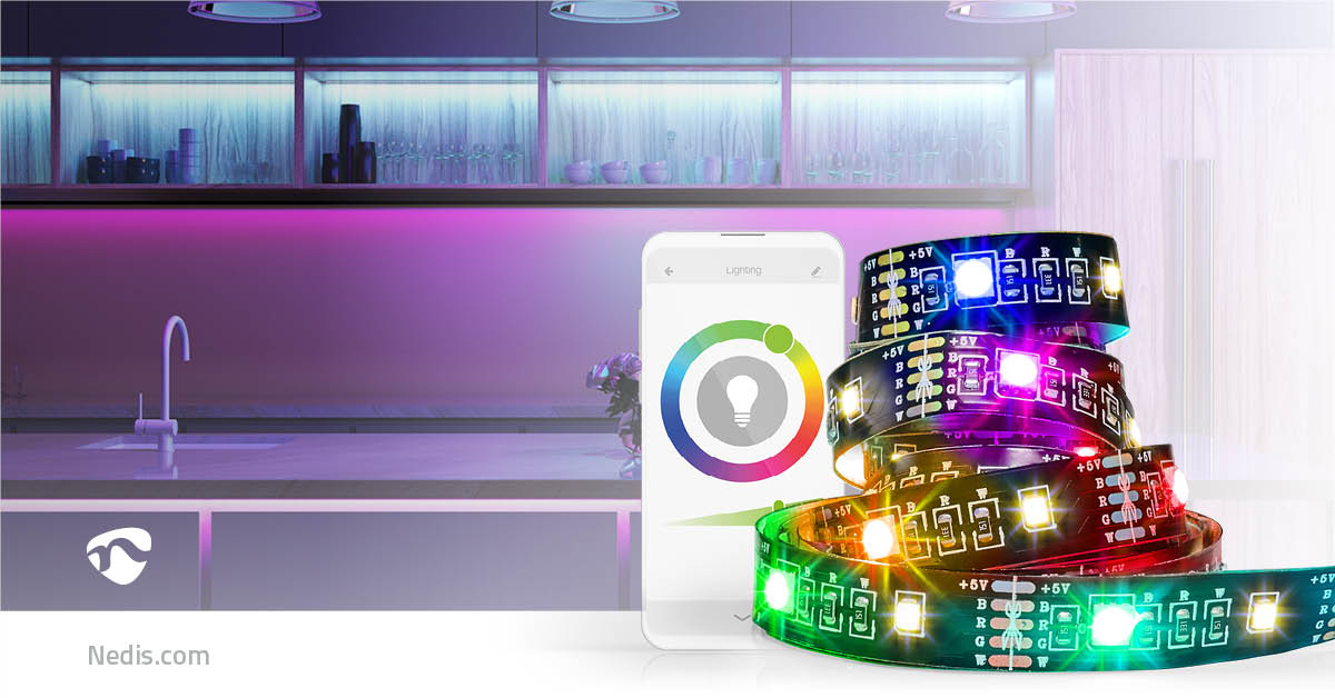 FITA LED SMARTLIFE RGB BLUETOOTH NEDIS – ILUMINAÇÃO COLORIDA E CONTROLE POR BLUETOOTH PARA QUALQUER AMBIENTE