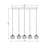 Luminária de Teto Braytron BRY-S002S-4H 5xG9 GLD PENDANT LIGHT
