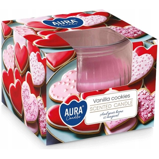 AURA VELA COPO VIDRO 80GR BAUNILHA COOKI