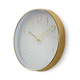 Relógio de parede Diâmetro: 300 mm | Plástico | Ouro / Branco | CLWA015PC30GD