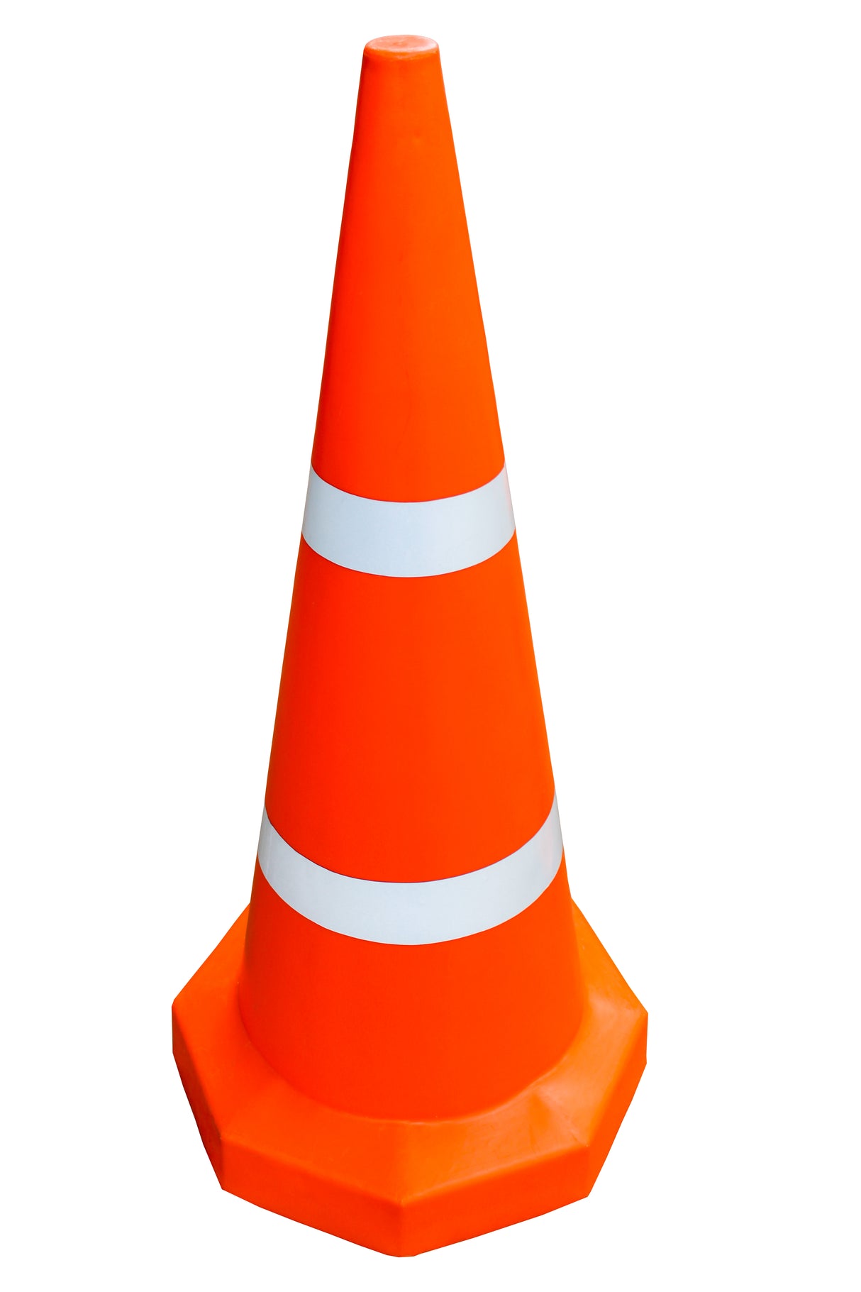 Cone médio de 90 cm de altura por 17 cm de diâmetro base por 5 cm de diâmetro do topo