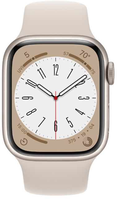 APPLE APPLE WATCH SERIES 8 GPS 41MM STARLIGHT ALUMINIUM 3K762