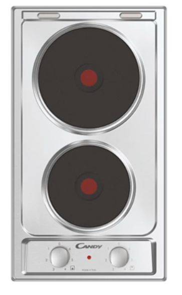 Placa Eléctrica Dominó Candy, 2 Zonas, CE32XK