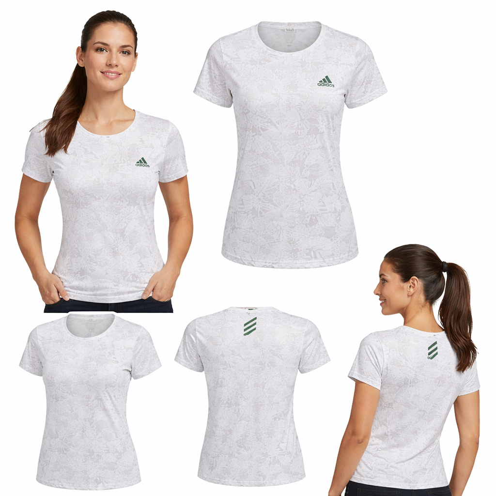 8815 Adidas dry fit estampada - Branca Tamanho M