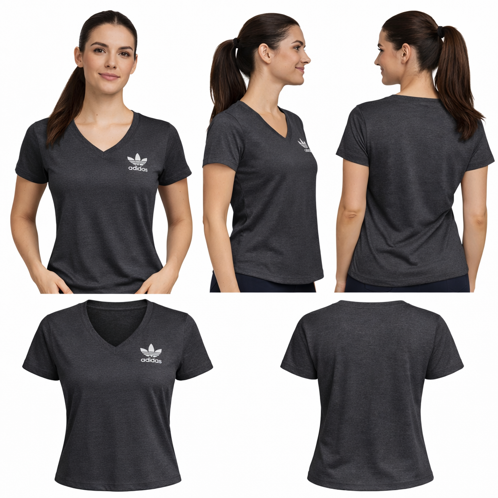348 Adidas T-Shirt dry fit Gola V Cinza Escura Tamanho 2XL