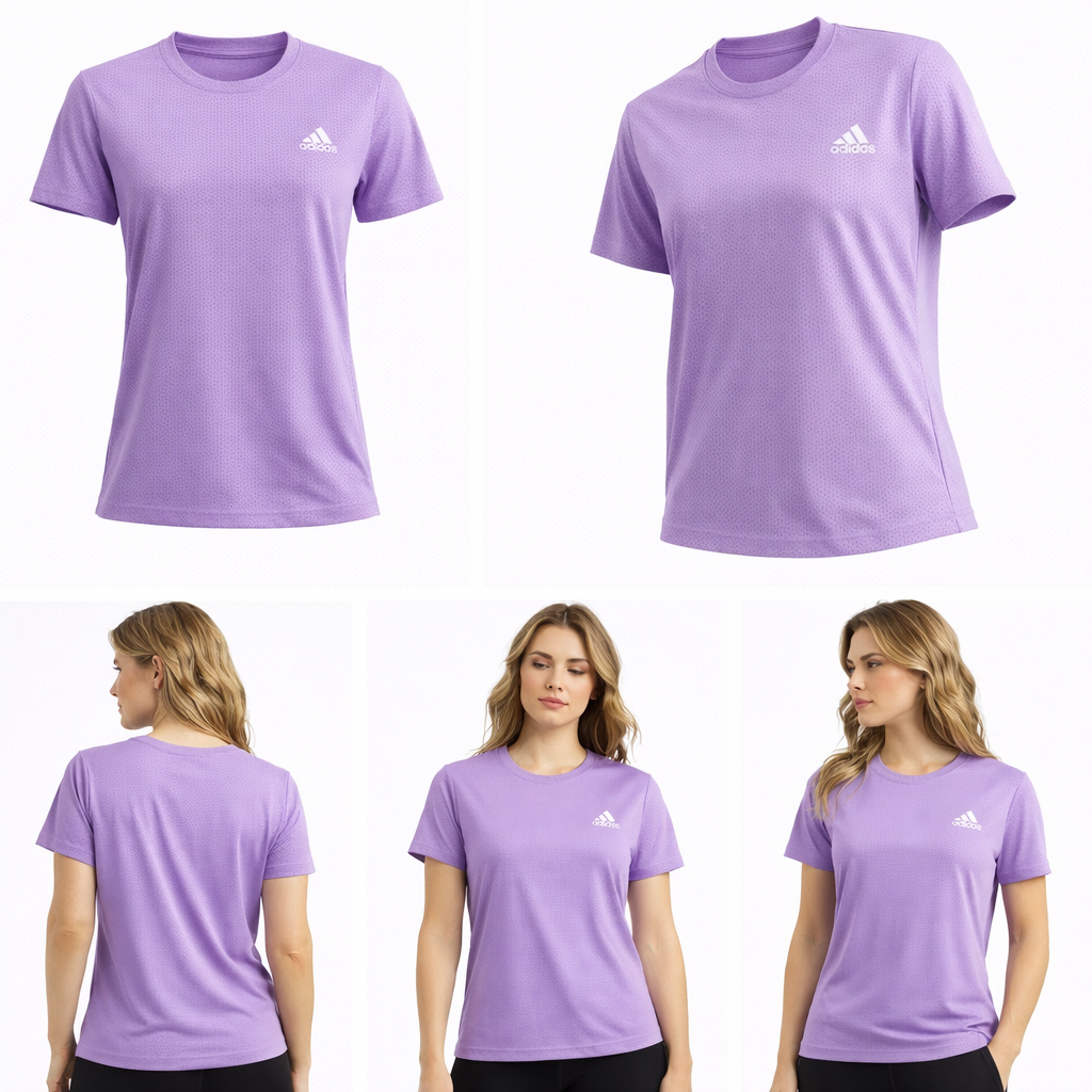 6688 Adidas T-shirt DF Feminina - Lilas Tamanho 4XL