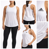 A2125 Adidas T-Shirt de Alça Branca Mulheres Tamanho M